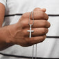 Personalizable - Brothers in Christ - Iron Sharpens Iron - Mens Cross Necklace