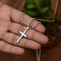 Personalizable - Brothers in Christ - Iron Sharpens Iron - Mens Cross Necklace