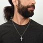 Personalizable - Brothers in Christ - Iron Sharpens Iron - Mens Cross Necklace