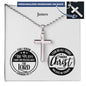 Encouragement - Jer 29:11/ Phil 4:13 - Mens Cross Necklace