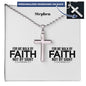 Personalizable - Walk By Faith - Mens Cross Necklace