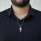 Personalizable - Brothers in Christ - Iron Sharpens Iron - Mens Cross Necklace