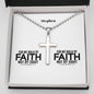 Personalizable - Walk By Faith - Mens Cross Necklace