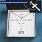 Personalizable - Hope & Future - Jer 29:11 - Mens Cross Necklace