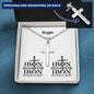 Personalizable - Brothers in Christ - Iron Sharpens Iron - Mens Cross Necklace