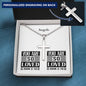 Personalizable - You Are So Loved- John 3:16 - Mens Cross Necklace