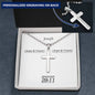 Personalizable - Hope & Future - Jer 29:11 - Mens Cross Necklace