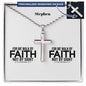 Personalizable - Walk By Faith - Mens Cross Necklace