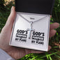 Personalizable - God's Purpose -Proverbs 19:21 - Mens Cross Necklace