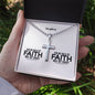 Personalizable - Walk By Faith - Mens Cross Necklace