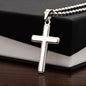 Personalizable - Brothers in Christ - Iron Sharpens Iron - Mens Cross Necklace