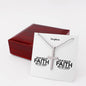 Personalizable - Walk By Faith - Mens Cross Necklace