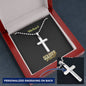 Personalizable - Soldier of Christ - Mens Cross Necklace