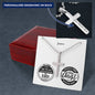 Encouragement - Jer 29:11/ Phil 4:13 - Mens Cross Necklace