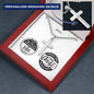 Encouragement - Jer 29:11/ Phil 4:13 - Mens Cross Necklace