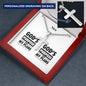 Personalizable - God's Purpose -Proverbs 19:21 - Mens Cross Necklace