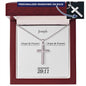 Personalizable - Hope & Future - Jer 29:11 - Mens Cross Necklace