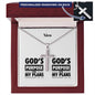 Personalizable - God's Purpose -Proverbs 19:21 - Mens Cross Necklace