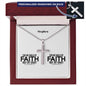 Personalizable - Walk By Faith - Mens Cross Necklace