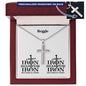 Personalizable - Brothers in Christ - Iron Sharpens Iron - Mens Cross Necklace