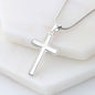 Personalizable - Iron Sharpens Iron - Prov 27:17 - Mens Cross Necklace