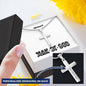 Personalizable - Man of God (Husband, Dad, Grandpa) - Mens Cross Necklace