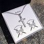 Personalizable - Iron Sharpens Iron - Prov 27:17 - Mens Cross Necklace