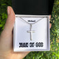 Personalizable - Man of God (Husband, Dad, Grandpa) - Mens Cross Necklace