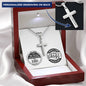 Men's Cross Necklace- Be Encouraged - Jer 29:11 / Phil 4:13