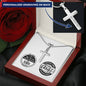 Men's Cross Necklace- Be Encouraged - Jer 29:11 / Phil 4:13