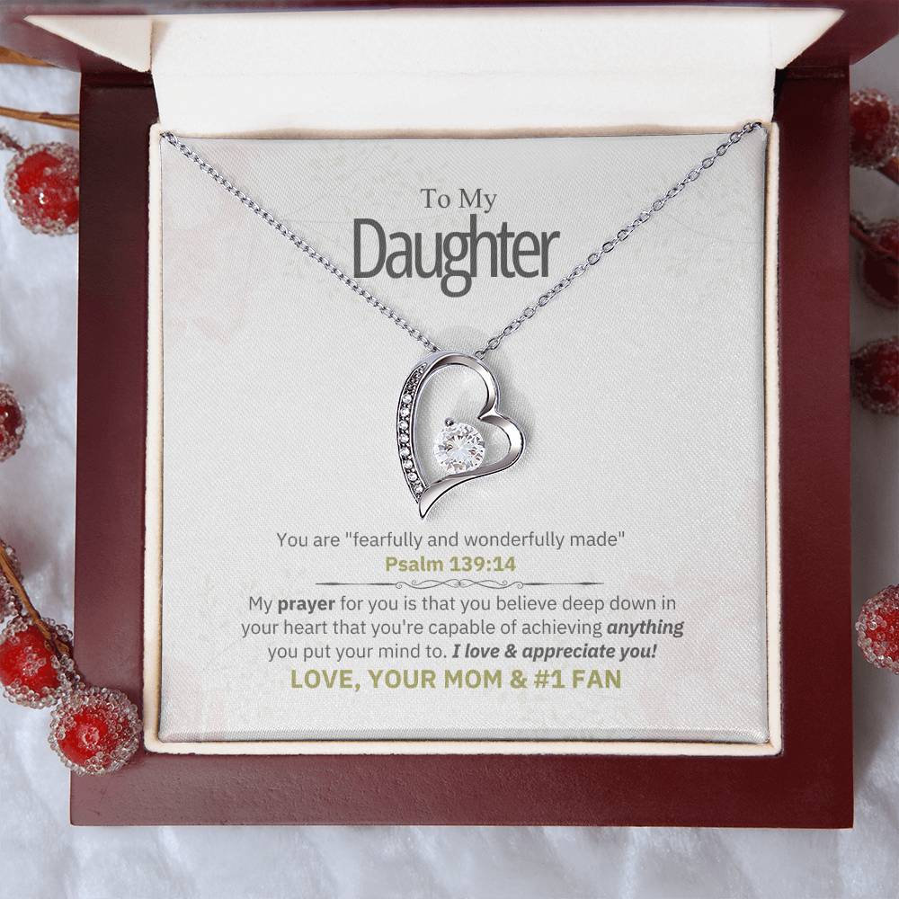 "Daughter - Fearfully & Wonderfully Made" - Psalm 139:14 - Forever Love Women's Necklace