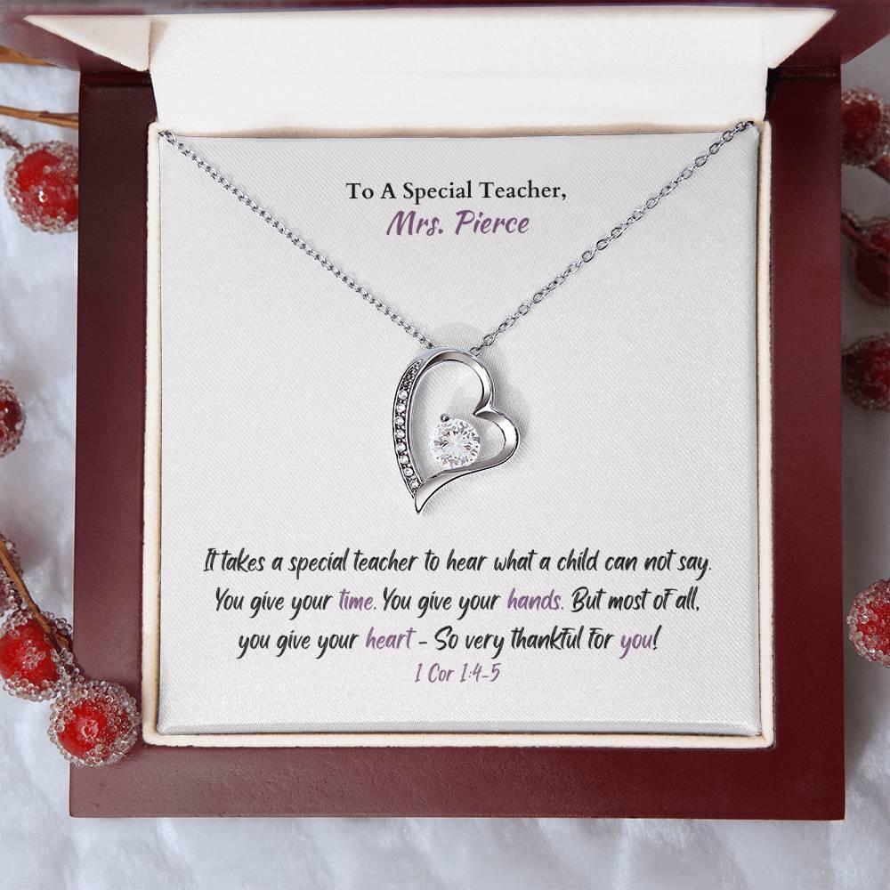 *CUSTOM* Mrs. Pierce - Special Teacher Necklace