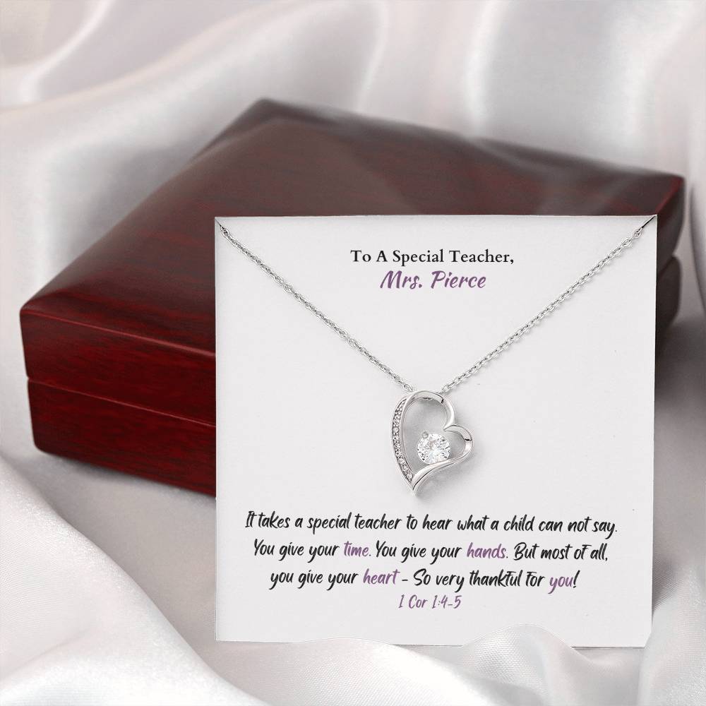*CUSTOM* Mrs. Pierce - Special Teacher Necklace