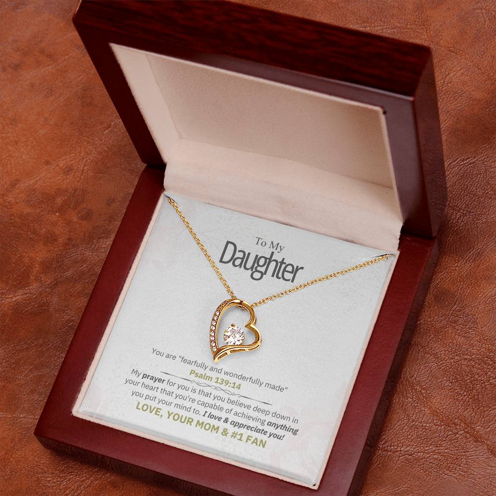 "Daughter - Fearfully & Wonderfully Made" - Psalm 139:14 - Forever Love Women's Necklace