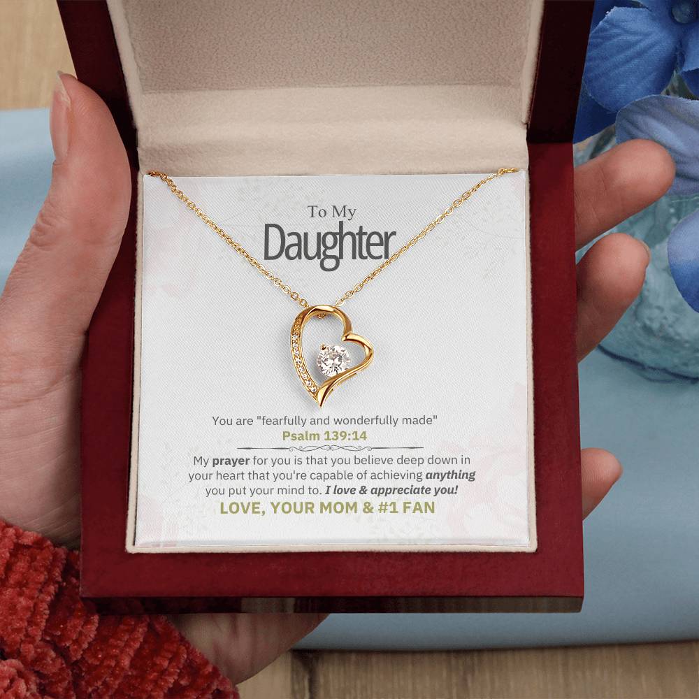 "Daughter - Fearfully & Wonderfully Made" - Psalm 139:14 - Forever Love Women's Necklace