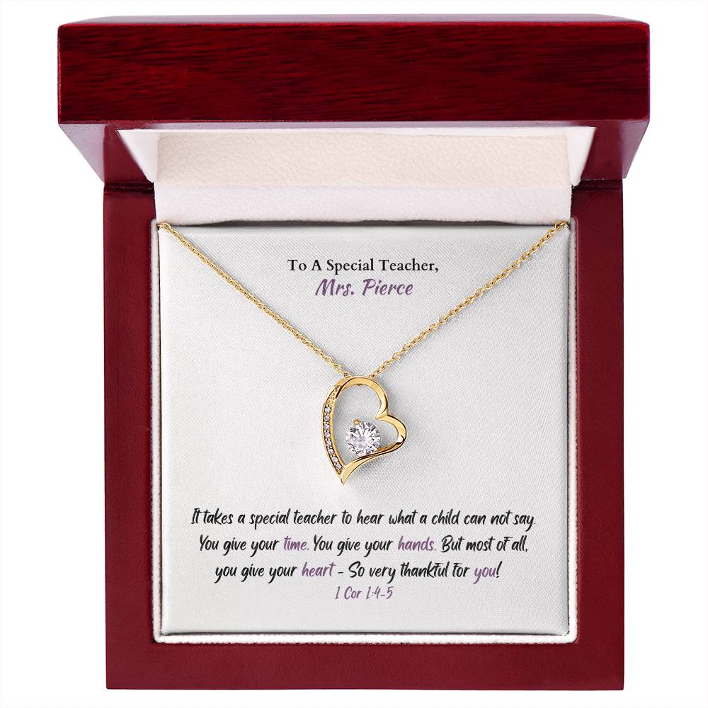 *CUSTOM* Mrs. Pierce - Special Teacher Necklace