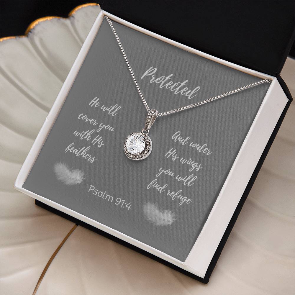"Protected, He Will Cover You..." - Psalm 91:4 - Eternal Hope Women's Necklace