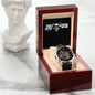 "Jesus Saves" - Psalm 27:1 - Men's Openwork Watch