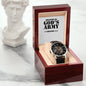 "Enlisted in God's Army" - 2 Timothy 2:1 - Men's Openwork Watch