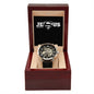 "Jesus Saves" - Psalm 27:1 - Men's Openwork Watch