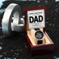 "Dad, Happy Birthday" - Malachi 4:6 - Men's Openwork Watch