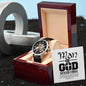 "Man Of God" - 1 Timothy 6:11- Men's Openwork Watch
