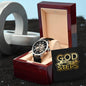 "God Will Direct My Steps" - Men's Openwork Watch
