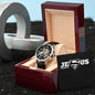 "Jesus Saves" - Psalm 27:1 - Men's Openwork Watch