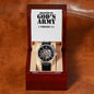 "Enlisted in God's Army" - 2 Timothy 2:1 - Men's Openwork Watch