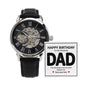 "Dad, Happy Birthday" - Malachi 4:6 - Men's Openwork Watch