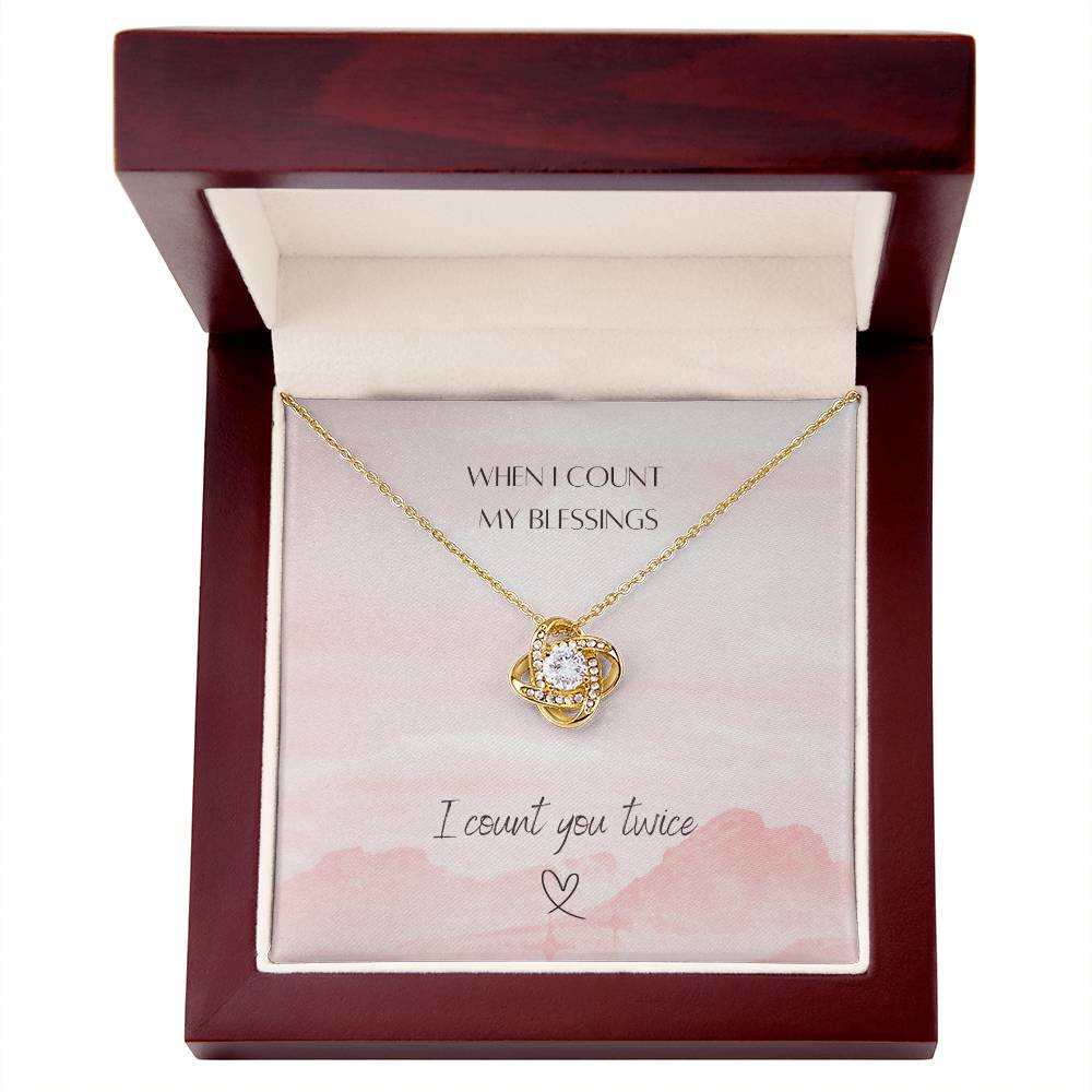 "You're a Blessing" -Appreciation/ Thank You- Love Knot Women's Necklace