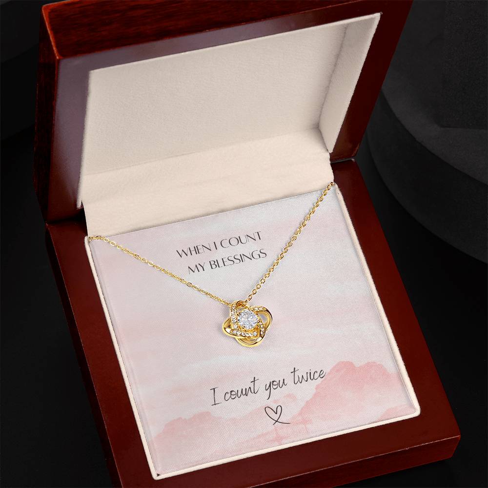 "You're a Blessing" -Appreciation/ Thank You- Love Knot Women's Necklace