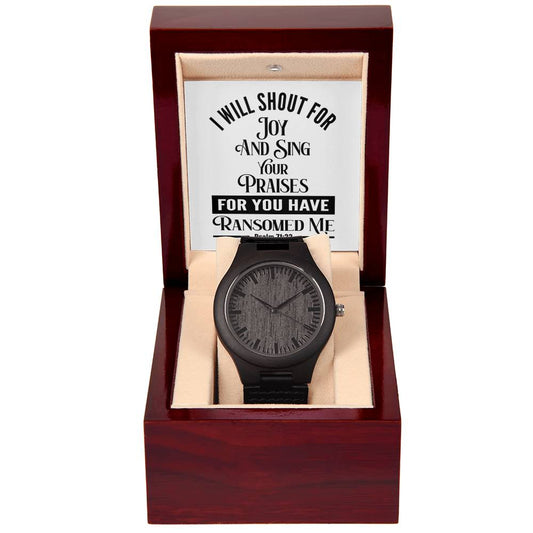 "Shout for Joy"  - Men's Wooden  Watch