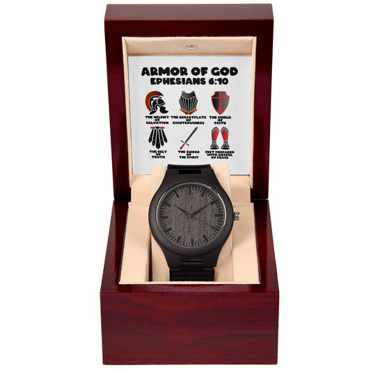 "Armor of God"  - Men's Wooden  Watch